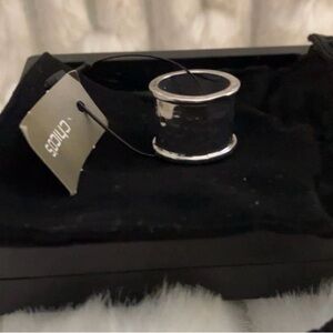 Chrome Silver and scarf  Ring NWT by Chico’s